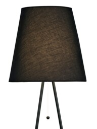 Hayden Floor Lamp 1 Light E27 Matt Black c, w Black Fabric Shade - thumbnail 5