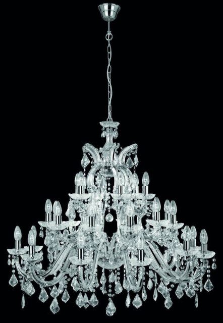 Marie Therese 30 Light Crystal Chandelier Chrome Finish, E14 - image 1