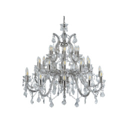 Marie Therese 30 Light Crystal Chandelier Chrome Finish, E14 - thumbnail 3