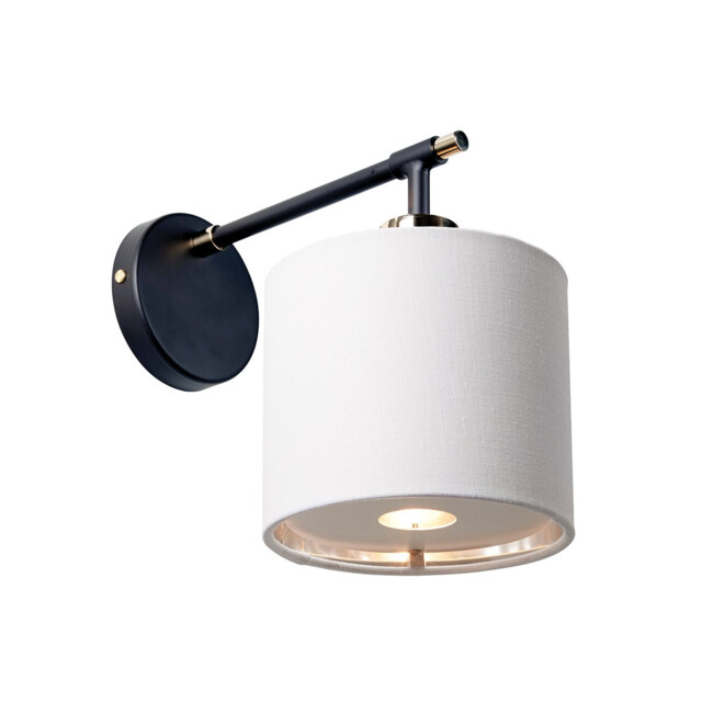 Balance Wall Lamp with Shade, Black, Polished Nickel - image 1