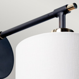 Balance Wall Lamp with Shade, Black, Polished Nickel - thumbnail 3