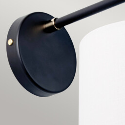 Balance Wall Lamp with Shade, Black, Polished Nickel - thumbnail 2