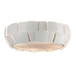 Quios 4 Light Flush Ceiling Light Matt white, E27 - thumbnail 2
