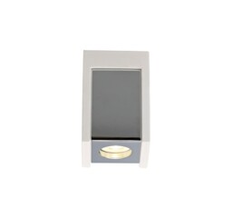 Lyndon 1 Light Ceiling GU10, White Paintable Gypsum With Polished Chrome Cover