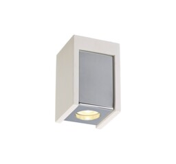 Lyndon 1 Light Ceiling GU10, White Paintable Gypsum With Polished Chrome Cover - thumbnail 5