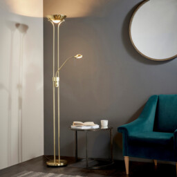 Rome Mother and Child Floor Lamp Satin Brass, Opal Glass, G9 - thumbnail 2
