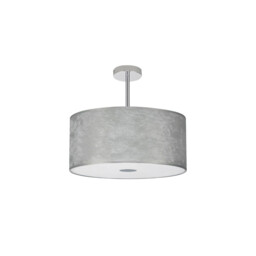 Baymont Polished Chrome 3 Light E27 Semi Flush Fixture With 50cm x 20cm Silver Leaf Shade - thumbnail 5
