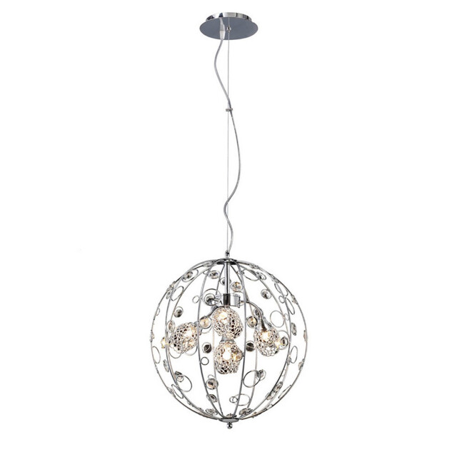 Sorrento Pendant Ball 3 Light G9 Polished Chrome/Crystal - image 1