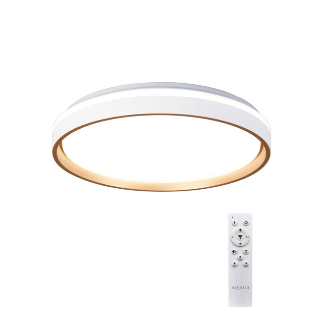Verona 50cm Round Ceiling 55W LED With Remote Control 2700K-5000K, 7350lm, Gold, 3yrs Warranty - image 1