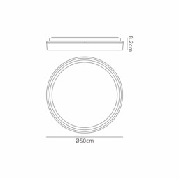 Verona 50cm Round Ceiling 55W LED With Remote Control 2700K-5000K, 7350lm, Gold, 3yrs Warranty - thumbnail 3