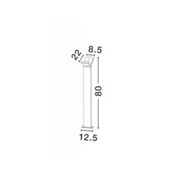 Park 2 Light Outdoor Bollard Aluminium Dark Grey LED 2x6W 522Lm 3000K IP54 AC Driver Included - thumbnail 2