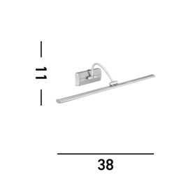 LED Picture Wall Light Satin Silver - thumbnail 5
