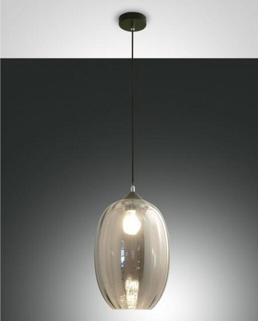 Infinity Dome Pendant Ceiling Lights Transparent Grey Glass, E27