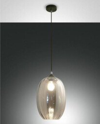 Infinity Dome Pendant Ceiling Lights Transparent Grey Glass, E27