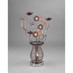 (DH) Calista Table Lamp 4 Light G4 Brown/Crystal, NOT LED/CFL Compatible - thumbnail 2