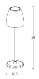Elin 10.5cm Outdoor Portable Lamp Sandy White LED 3000K IP54 Dimmable - thumbnail 3