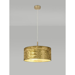 Baymont Antique Brass 3 Light E27 Single Pendant With 50cm x 20cm Gold Leaf Shade - thumbnail 2