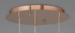 Camden Ceiling Cluster Pendant 3 Light G9 Round Rose Gold, Mosaic Glass, Crystal - thumbnail 5
