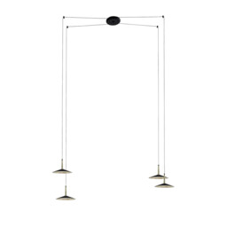 Orion 4 Light Linear Pendant, 32W LED, 3000K, 1770lm, Black,/Antique Brass, 3yrs Warranty - thumbnail 1