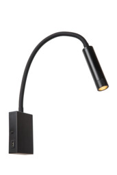 Lucide ALEC - Wall spotlight - LED - G9 - 1x3W 2700K - Black - thumbnail 1
