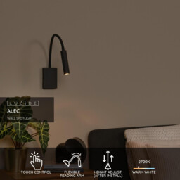 Lucide ALEC - Wall spotlight - LED - G9 - 1x3W 2700K - Black - thumbnail 2