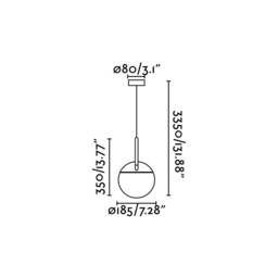 Mine 1 Light Globe Ceiling Pendant Wood, Dark Grey, E27 - thumbnail 3
