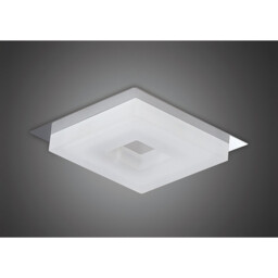 Marcel Recessed Down Light 6W LED Square 3000K IP44, 550lm, Polished Chrome/Frosted Acrylic, Driver Included - thumbnail 2