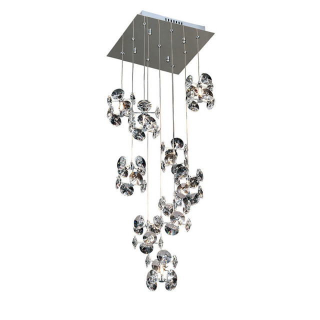 Nico Pendant 9 Light G4 Polished Chrome/Crystal, NOT LED/CFL Compatible - image 1