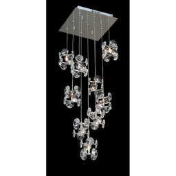 Nico Pendant 9 Light G4 Polished Chrome/Crystal, NOT LED/CFL Compatible - thumbnail 2