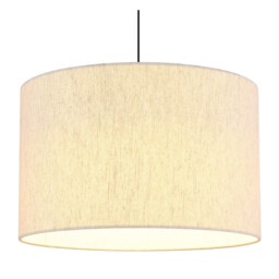 Thea Cylindrical Pendant Ceiling Light Matt Gunmetal, Linen Cream Shade, LED 3000K - thumbnail 5
