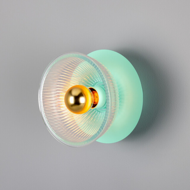 Eclipse Coloured Wall Light, Mint Turquoise - image 1