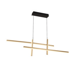 Apollona 119cm Bar Pendant Ceiling Light Gold Matt LED 3000K Dimmable - thumbnail 1