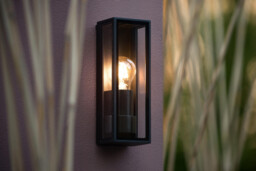 Dukan Modern Wall Lantern Light Outdoor - 1xE27 - IP65 - Black - thumbnail 5
