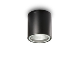 Gun 1 Light Outdoor Surface Mounted Ceiling Downlights Black IP44, GU10