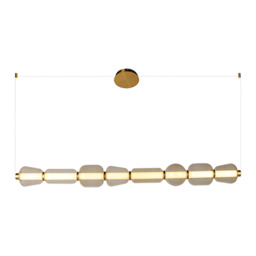 Eluna Bar Pendant Ceiling Light Gold Matt-Champagne Glass LED 3000K - thumbnail 1