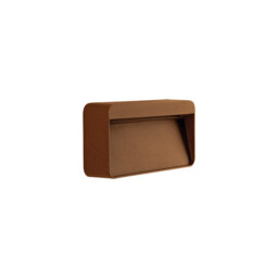 Vireta Wide Outdoor Flush Wall Lamp Brown LED 3000K IP65 - thumbnail 1