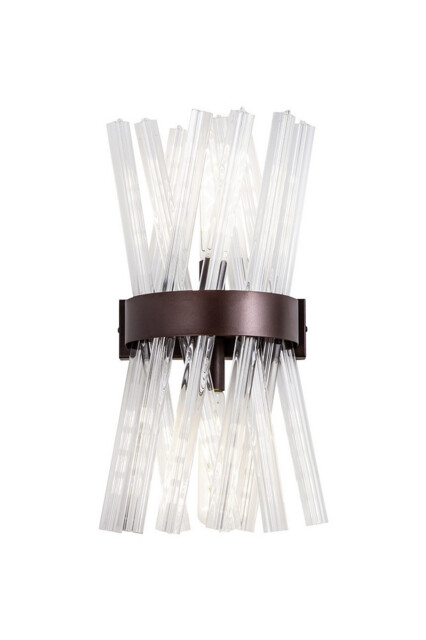Hornby 2 Light E14, Wall Light E14, Brown Oxide , Clear Glass - image 1