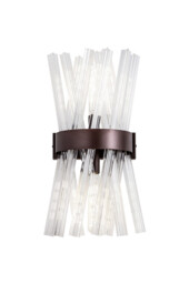 Hornby 2 Light E14, Wall Light E14, Brown Oxide , Clear Glass - thumbnail 1