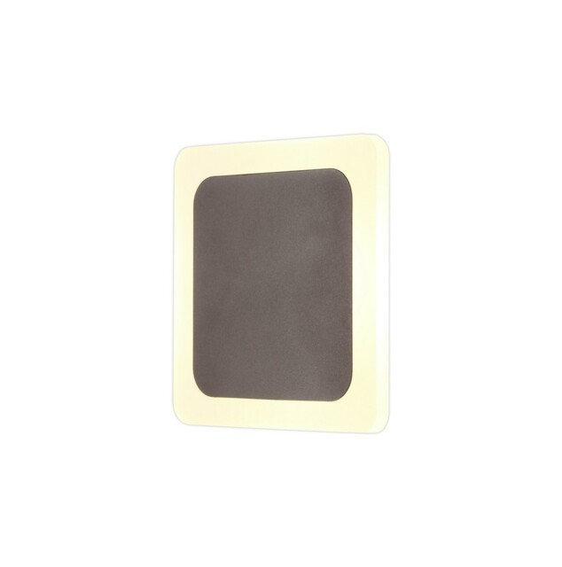 Altona Magnetic Base Wall Lamp, 12W LED 3000K 498lm, 15, 19cm Square Centre, Coffee, Acrylic Frosted Diffuser - image 1