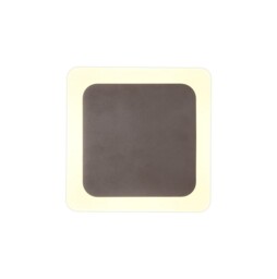 Altona Magnetic Base Wall Lamp, 12W LED 3000K 498lm, 15, 19cm Square Centre, Coffee, Acrylic Frosted Diffuser - thumbnail 5