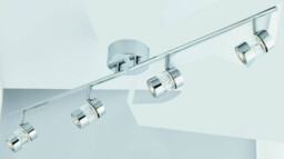 Bubbles LED 4 Light Adjustable Bathroom Ceiling Spotlight Bar Chrome, Bubble Effect IP44 - thumbnail 1
