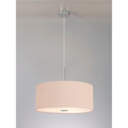 Baymont Polished Chrome 5 Light E27 Single Pendant With 60cm x 22cm Dual Faux Silk Shade, Antique Gold/Ruby - thumbnail 2