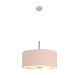 Baymont Polished Chrome 5 Light E27 Single Pendant With 60cm x 22cm Dual Faux Silk Shade, Antique Gold/Ruby - thumbnail 5