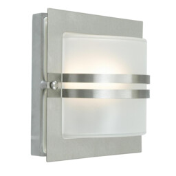 Bern 1 Light Outdoor Frosted Wall Light Stainless Steel IP65, E27