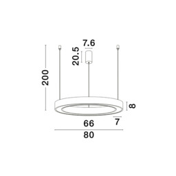 Morbido Integrated LED Pendant Ceiling Light Brass Gold Aluminium LED 60W 3116Lm 2700K - 4000K + Remote Control - thumbnail 3