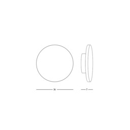 Neris 24cm Flush Wall Lamp Grey Volcano LED 3000K - thumbnail 3