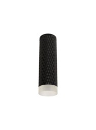 Madrid 1 Light 20cm Surface Mounted Ceiling GU10, Sand Black, Acrylic Ring - thumbnail 3