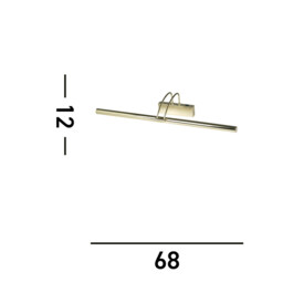 1 Light Adjustable Picture Wall Light Polished Brass - thumbnail 3