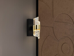 Iliada Integrated LED Wall Lamp Black, Gold 3000K - thumbnail 1