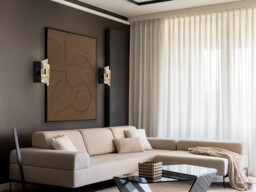Iliada Integrated LED Wall Lamp Black, Gold 3000K - thumbnail 2